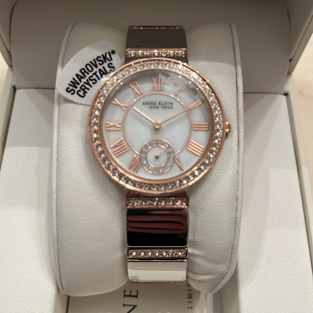 Anne Klein Watch with Swarovski Crystals